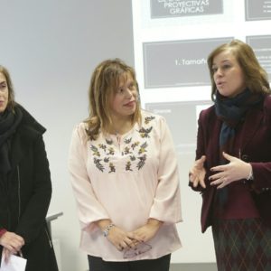 Claudia López de Huhn junto con la Secretaria General de la Igualdad, Susana López Abella.