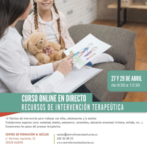 Curso de recursos de intervención Online en directo 27 Y 29 De Abril